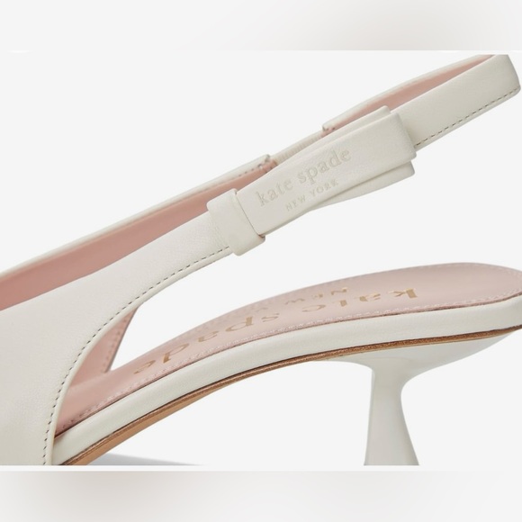 Kate Spade New York Riley Cream Slingback Heels - Picture 4 of 11